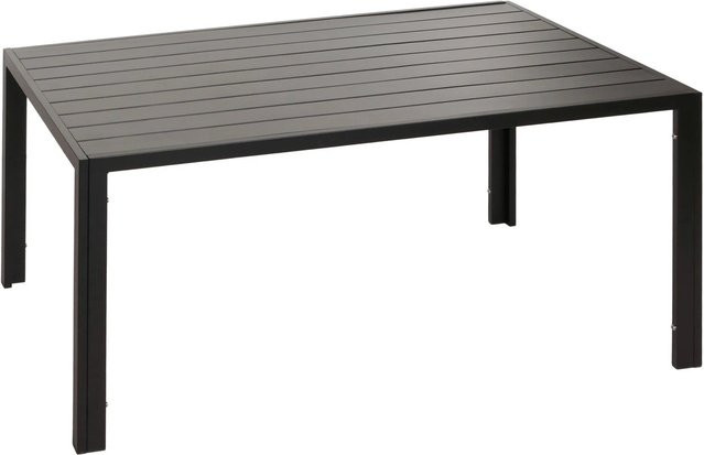 CHEFGASTRO Alu-Esstisch aus Aluminium in Anthrazit, wetterfest und modern für Terrasse oder Balkon, B/T/H: 140 x 72 x 80 cm - Bild 1