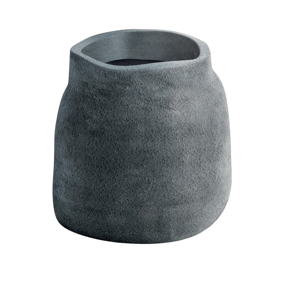 Prosperplast Blumentopf Boge in Betongrau mit abgerundeter und leicht asymmetrischer Silhouette, Durchmesser: 46 cm, Höhe: 47 cm - Bild 2