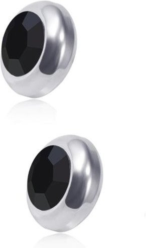 Amusedly Ohrstecker Edelstahl, Schwarz, Kristall, Unisex - Bild 1