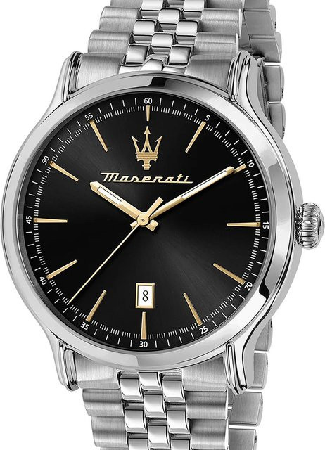Maserati Epoca Herrenuhr, Edelstahl, Quarz, 42 mm, Schwarz, 10 ATM - Bild 1