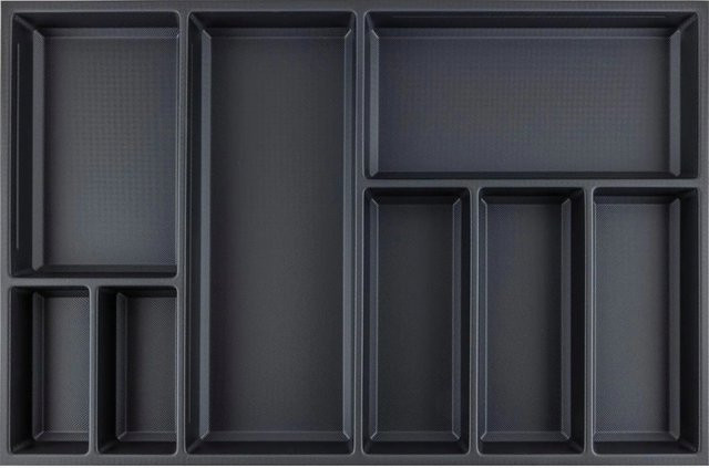 Agoform Besteckeinsatz Sky 550/80 Schubladeneinsatz aus Kunststoff in Schwarz mit Kristall Soft Touch - Bild 1