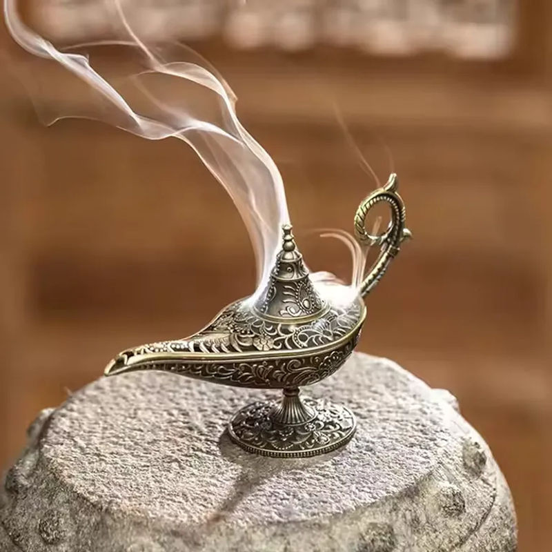 Antiker Metall-Räucherstäbchenhalter von Hoeaden für Duft- und unparfümierte Kerzen im arabischen Stil - Bild 4