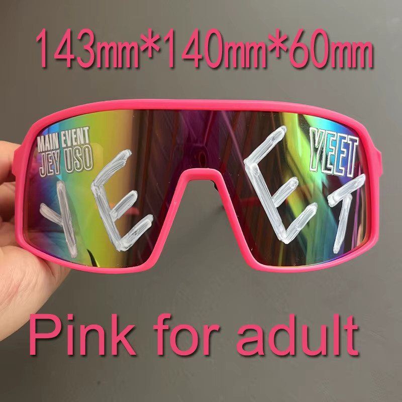 Jey Uso Sport-Sonnenbrille, Unisex, Vollrand, pink, Plastic - Bild 2