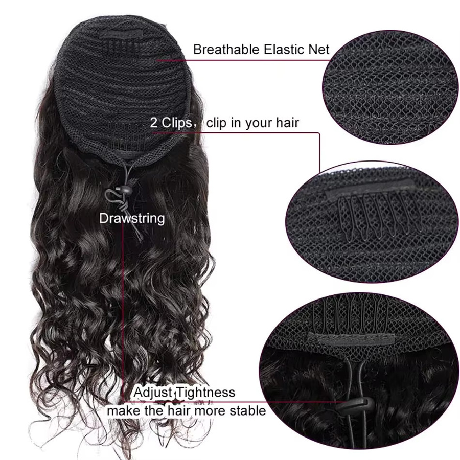 Dula A Hair Pferdeschwanz Echthaar Extensions Remy, Damen - Bild 2