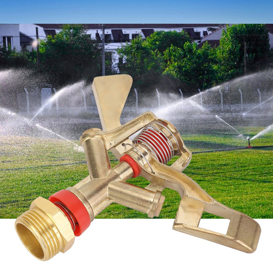KaiSai Garten Schwingarm Sprinkler Düse mit G3/4 Zoll 25mm Außengewinde aus Zinklegierung und Edelstahl - Bild 4