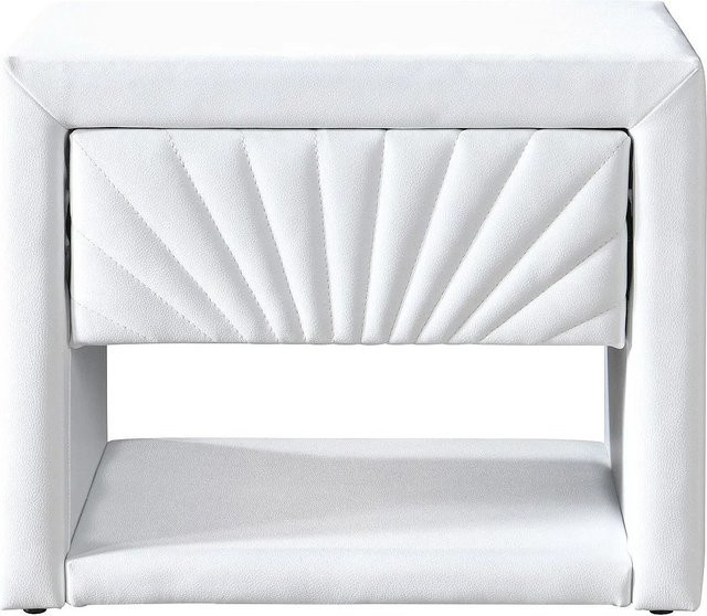Nachttisch Ulami von Vente-unique in Weiß, Modernes Design für dein Schlafzimmer - Bild 1