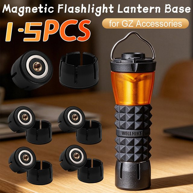 Magnetische Taschenlampen-Laternenbasis von APWIKOGER in Schwarz, kompatibel mit Goalzero Zeltlampenbasis, tragbarer Notlicht-Adapter aus Kunststoff - Bild 1