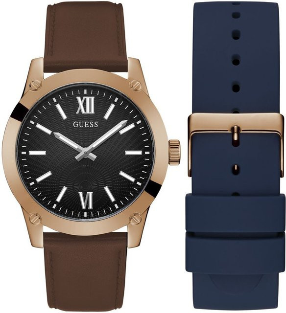 Guess Armbanduhr, Quarz, Edelstahl, Blau, 44 mm, Herren - Bild 1