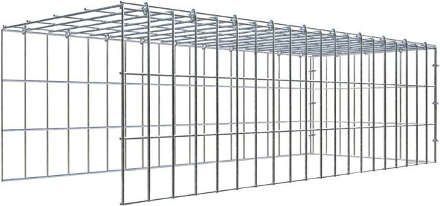 Gabiona C-Ring Anbaukorb Typ 4 in Silbergrau, Maschenweite 5 x 10 cm, B/T/H: 30 x 100 x 40 cm - Bild 1