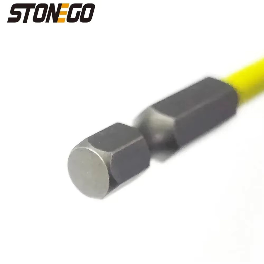 STONEGO Elektriker-Schraubendreher mit 11-fach Steckschlüssel Set, magnetisch und rutschfest, Farbe: Gelb - Bild 3