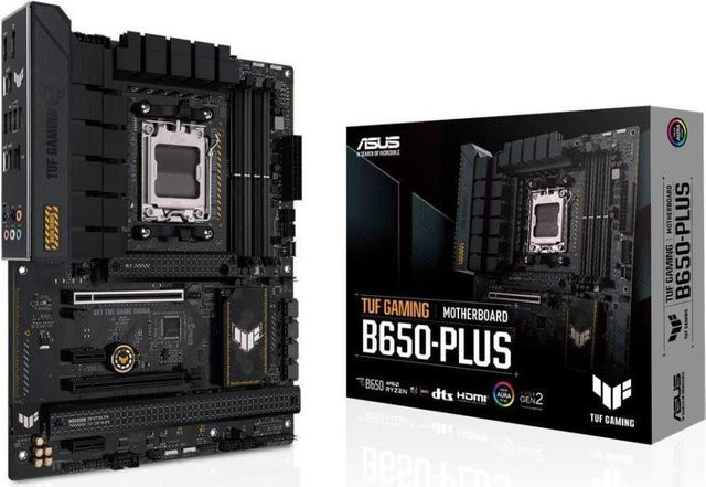 Asus TUF Gaming B650-Plus Mainboard ATX mit AMD AM5 Sockel, DDR5, NVMe/M.2, USB-C und Ethernet/LAN in Schwarz - Bild 1