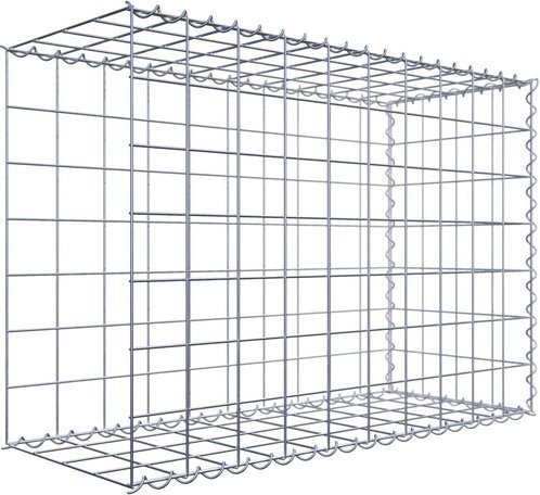 Gabiona Anbaukorb aus Stahl, silbergrau, B/T/H: 70 x 100 x 40 cm - Bild 1
