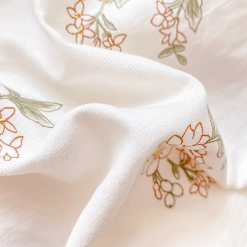 Dreamreal Bettwäsche-Set aus gewaschener Baumwolle mit floralem Design im Landhausstil - Bild 2