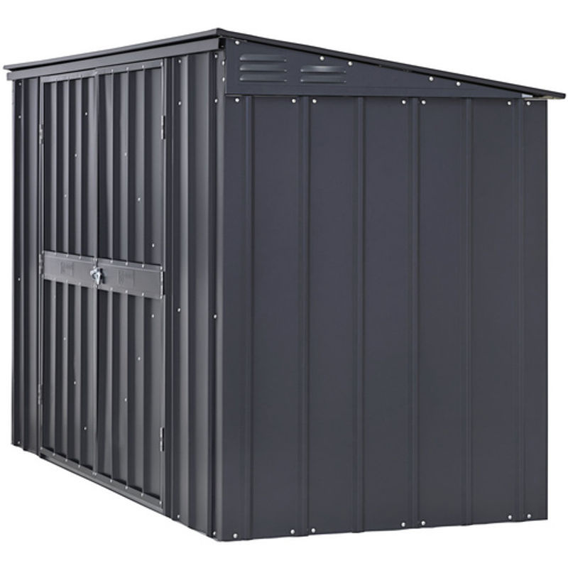 Globel Mülltonnenbox Easy aus Stahl für 3 Mülltonnen, anthrazit grau, B x T: 236 x 101 cm - Bild 5