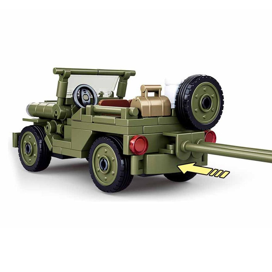 WW2 Armee Auto Modell Baustein, Fahrzeuge, 143 Teile, ab 6 Jahren - Bild 2