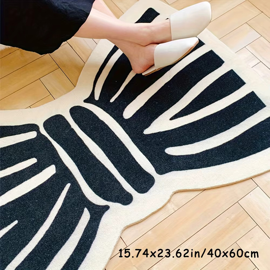 VIKAMA Bogenförmiger Teppich im Koreanischen Stil, weich und wasserabsorbierend, rutschfeste Bodenmatte für Wohnzimmer und Schlafzimmer - Bild 6