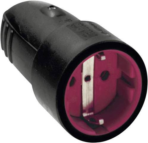 Bachmann Schutzkontaktkupplung aus Gummi und Silikon in Schwarz, IP44/IP20, 250V - Bild 1