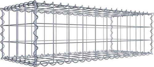 Gabiona Gabione aus Stahl in Silber, B/T/H: 100 x 30 x 40 cm - Bild 1