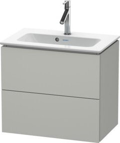 Duravit Waschtischunterschrank Compact L-Cube, wandhängend, grau, B: 62 cm, T: 39,1 cm, H: 55 cm - Bild 1