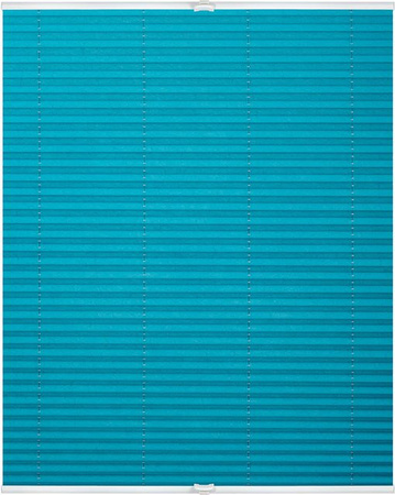 LICHTBLICK Plissee Klemmfix Single Pleat in Blau, halbtransparent, B: 55 cm, H: 130 cm