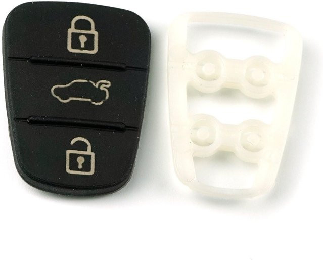 BROSS Silikonkautschuk-Pad für Klappschlüssel und Fernbedienung in Schwarz für Hyundai Accent Tucson IX35 I10 I20 I30 Solaris und Kia - Bild 1