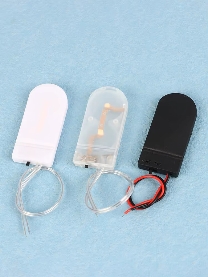 JETTING 5er Set Knopfzellen Batteriehalter mit Ein-Aus-Schalter und Anschlusskabeln für Einzel- oder Doppel-Slots - Bild 3