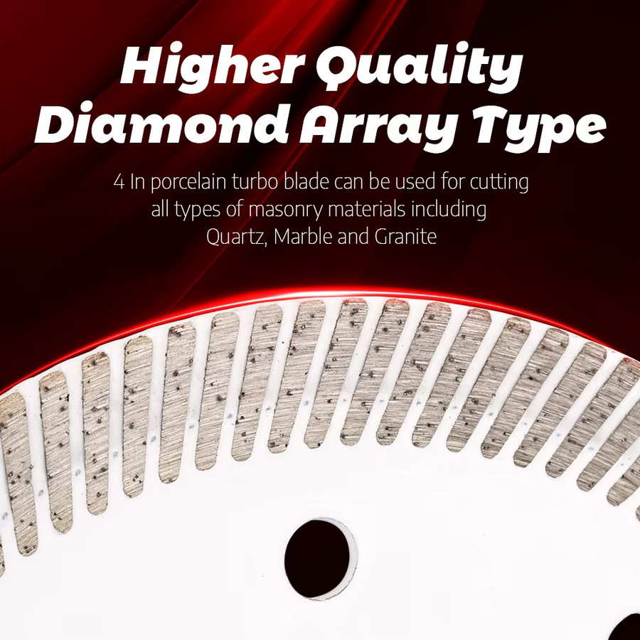 Casaverde Turbo-Diamantklinge für Fliesen, Granit und Marmor, Durchmesser: 10,5 cm, Farbe: Silber - Bild 3