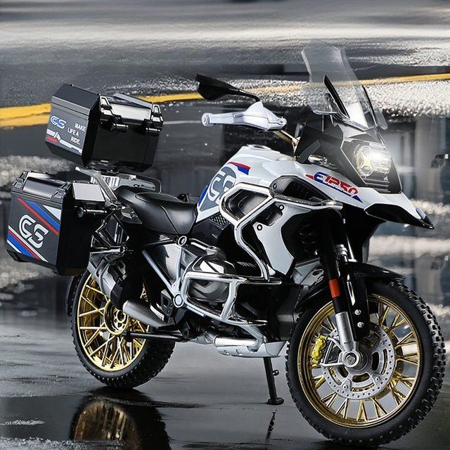 WELLY Simulationsmodell R 1250 GS Adventure Motorrad im Maßstab 1:10 aus Legierung in Schwarz - Bild 1