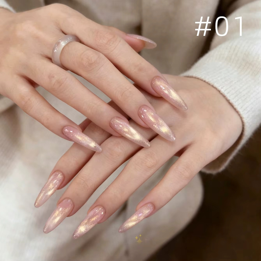 MIANEL Katzenauge-Gel-Nagellack, Nude Pink, Satin - Bild 3