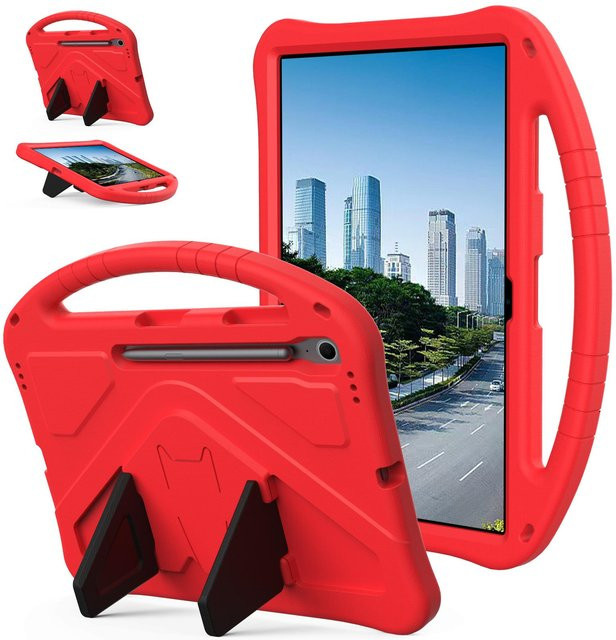 Sturzsichere Cartoon EVA Tablet Hülle für Samsung Galaxy Tab S10 FE Plus 13,1 Zoll in Rot - Bild 1