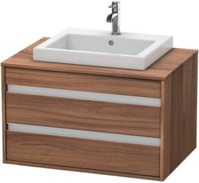 Duravit Waschtischunterschrank Ketho in Braun mit 2 Schubladen, Wandhängend, B/T/H: 80 x 55 x 49,6 cm - Bild 1