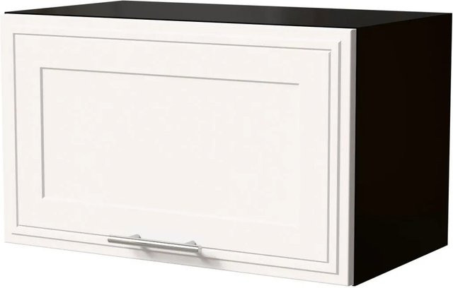 Feldmann-Wohnen Klapphängeschrank Salo W4B/60 Küchenschrank mit Kassettenfront in Schwarz und Weiß Matt, B/T/H: 60 x 32,5 x 36 cm - Bild 1