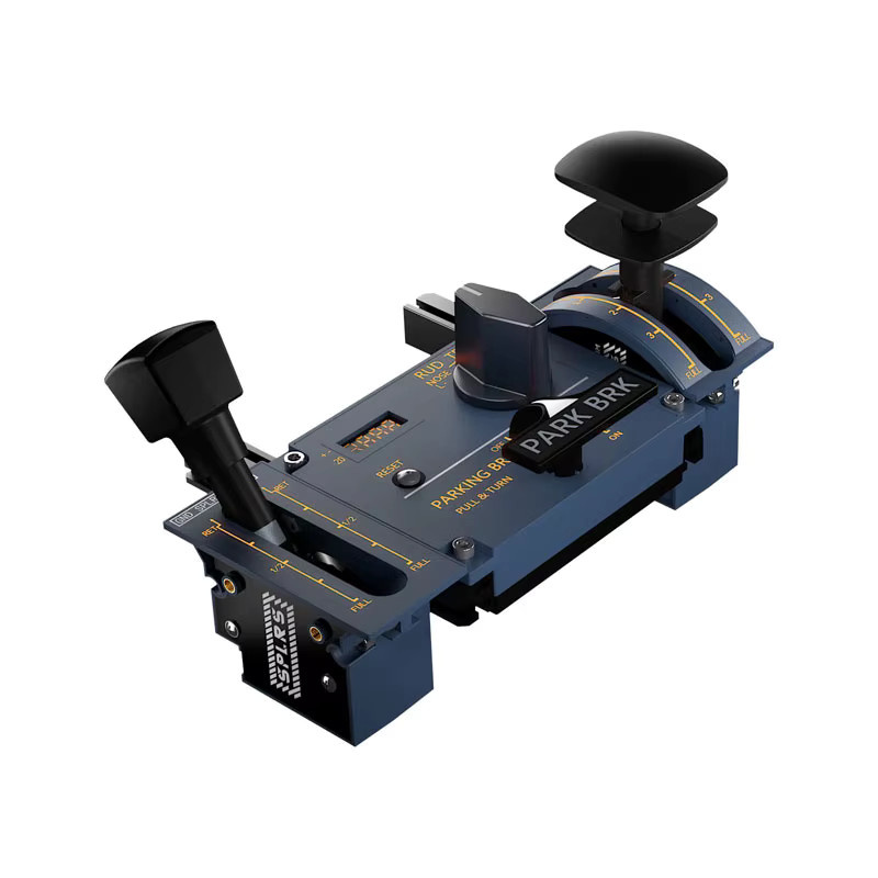 WINWING URSA MINOR 32 Metall-Flugsimulator-Drosselklappe mit aerodynamischer Konfiguration und Metallplatte für X-Plane und MSFS in Blau - Bild 3