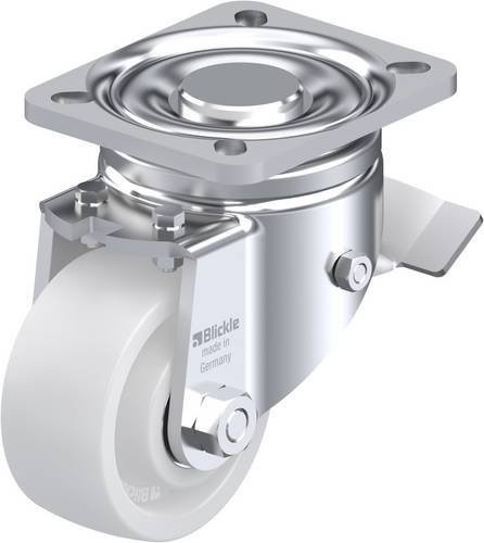Blickle Lenkrolle LH-SPO 80K-ST mit Feststeller, Farbe: Weiß, Rad-Durchmesser: 80 mm, Tragfähigkeit: 350 kg - Bild 1