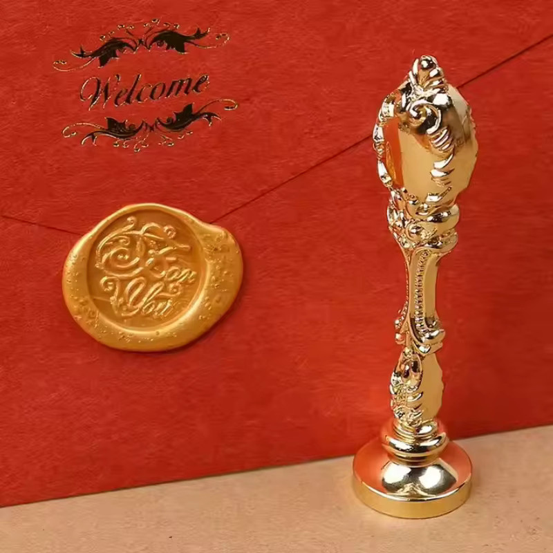 Personalisierter Wachssiegelstempel mit individuellem Logo-Design, Herz oder Fußabdruck für DIY-Dekoration und Einladungskarten - Bild 3