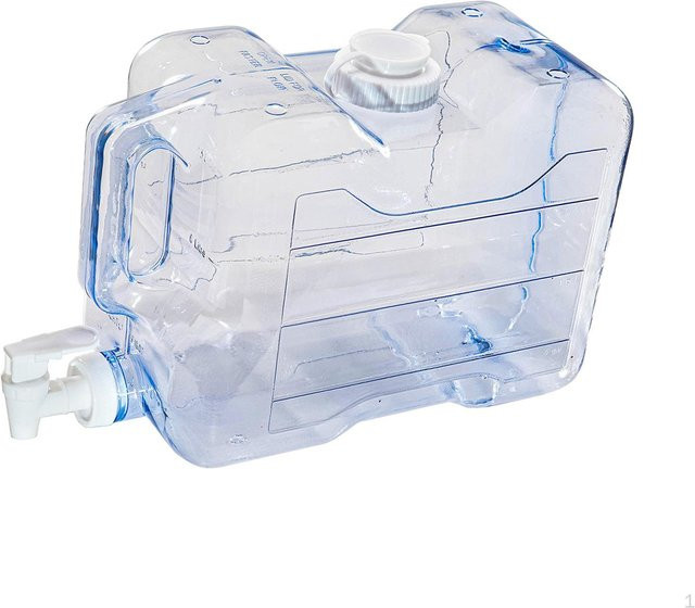 DIY and Beyond Camping-Wassertank mit Hahn, transparent, 5,7 l - Bild 1