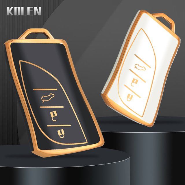 KOLEN TPU Auto Remote Key Case Cover Shell für Lexus NX ES UX US RC LX GX RX 250 350h 450h LS 260h 300h UX200 Fob Tasche Zubehör, Schwarz - Bild 1