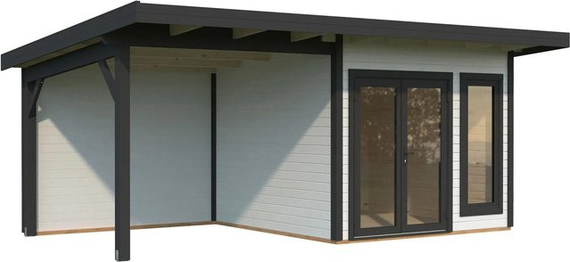 Palmako Holz-Gartenhaus Aurelia mit Pultdach in Weiß lackiert B: 599 cm, T: 300 cm - Bild 1