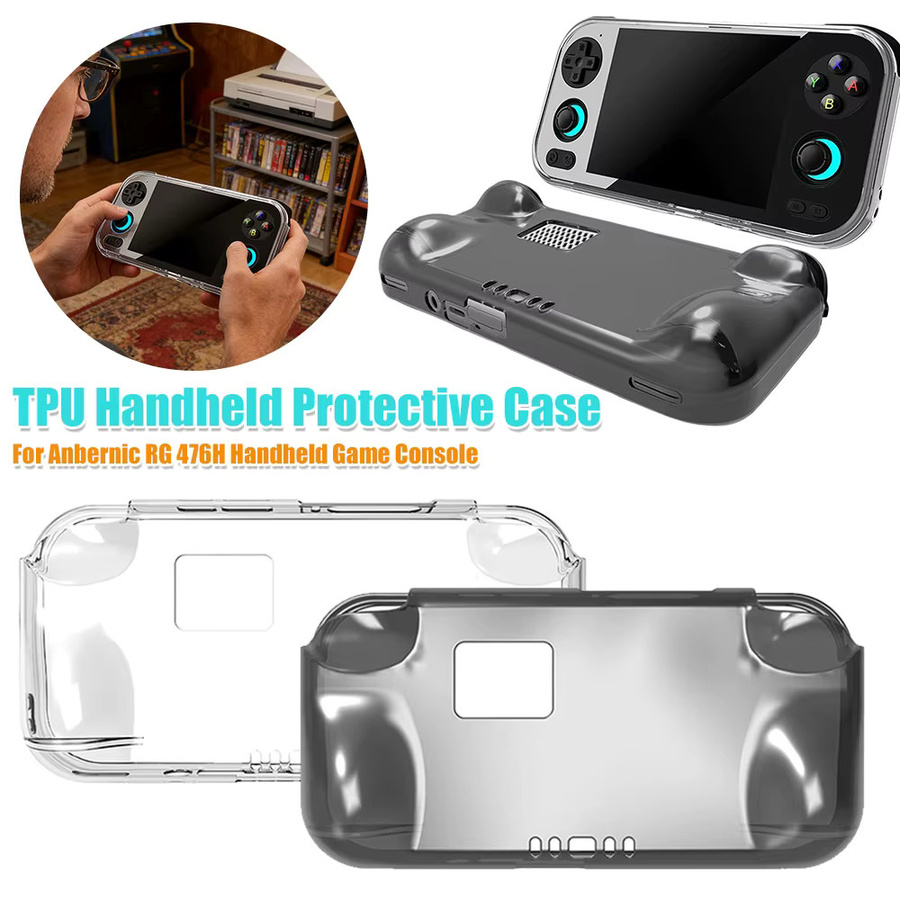 Anbernic TPU-Handschutzhülle für die RG 476H Handheld-Spielekonsole, transparent und stoßfest - Bild 2