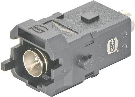 HARTING Stifteinsatz 09100083001 für 8 Crimpen in Schwarz aus Kunststoff - Bild 1