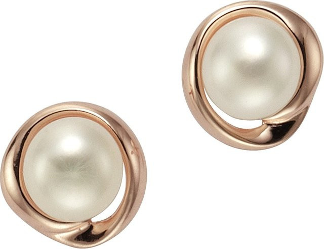 Zeeme Pearls Ohrringe 925 Silber, rosé-vergoldet, Perle, Damen - Bild 1