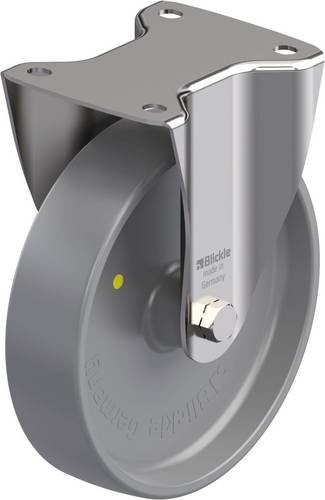 Blickle BX-PO 200G-ELS Edelstahl-Bockrolle in Grau mit 200 mm Rad-Durchmesser und 400 kg Tragfähigkeit - Bild 1