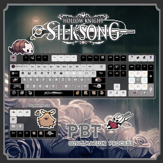 MAIMOOO Hollow Knight Silksong Custom Keycaps Cherry Profile PBT für mechanische Tastaturen in Multicolour - Bild 1