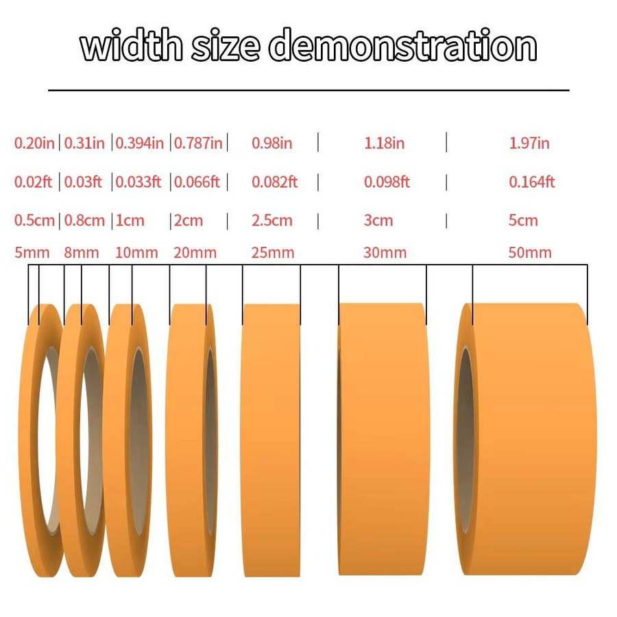 Yiran Gelbes Doppelseitiges Stoffband Gaze Transparent Wasserdicht und Rückstandsfrei Breite: 10 mm, Länge: 10 m, Dicke: 0,33 mm - Bild 3
