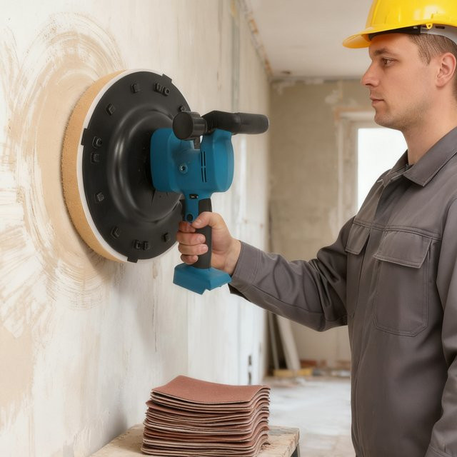 CNCEST Elektrische Kelle mit 6 Gängen und Mischkopf, Wandglättungsmaschine in Blau, 1000 W - Bild 1