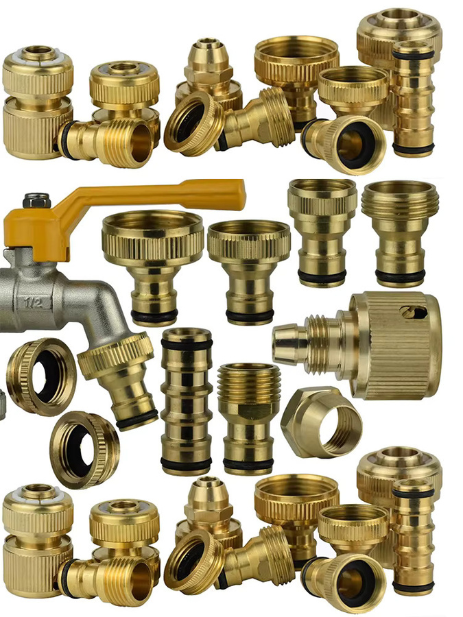 KESLA Schnellkupplung aus Messing für Gartenbewässerung und Tropfbewässerung, Farbe: Gold, Gewinde: 1/2 Zoll - Bild 5