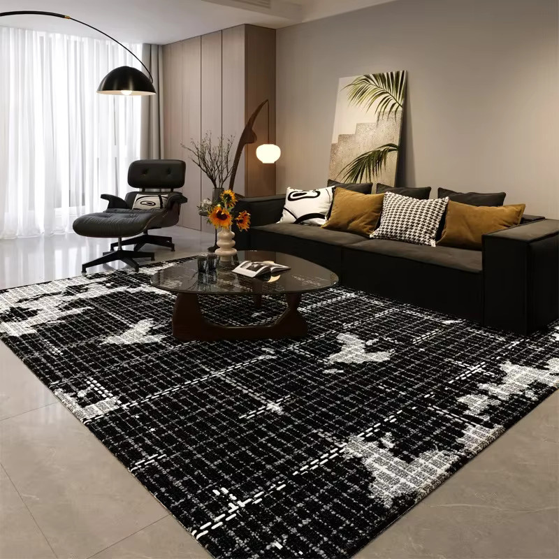 VIKAMA Moderner Luxus-Teppich mit abstraktem Design für Wohnzimmer und Schlafzimmer, Rechteckig, B/T: 120 x 80 cm - Bild 1