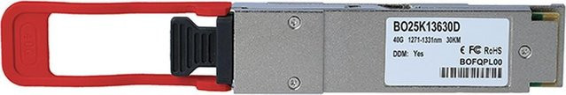 BlueOptics QSFP-40G-ER4L Transceiver kompatibel mit Zyxel, 40GBASE-ER4L Singlemode Fiber, LC-Duplex, 1310nm, 30KM, DDM, Grau - Bild 1