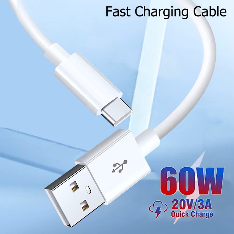 Koovesy USB Typ C Ladekabel für Samsung Huawei Xiaomi in Weiß - Bild 2