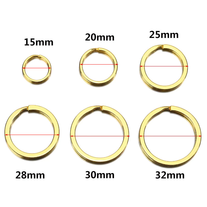 Mibrow Schlüsselanhänger, Runde Split Rings, Unisex - Bild 2